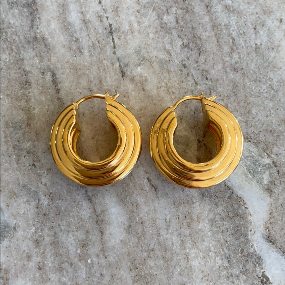 Missoma Lucy Williams gold hoop earrings
